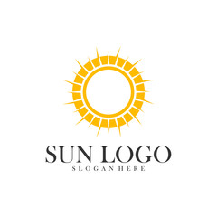 Sun logo design vector template, Icon symbol, Illustration