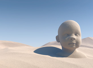 Wüste Kinderkopf