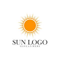 Sun logo design vector template, Icon symbol, Illustration