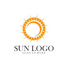 Sun logo design vector template, Icon symbol, Illustration