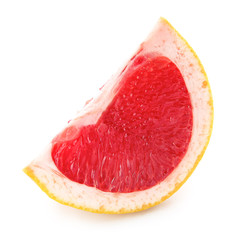 Fresh cut grapefruit on white background