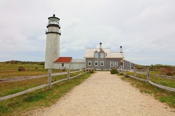Fototapeta na wymiar Inviting Lighthouse in Capecod