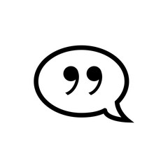 Quote Icon Trendy Flat Design