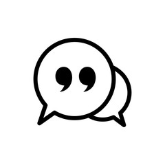 Quote Icon Trendy Flat Design