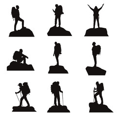 Hiker Silhouettes