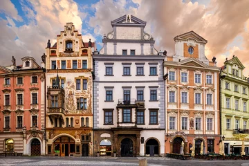 Rolgordijnen architecture of Prague, Czech republic. © phant