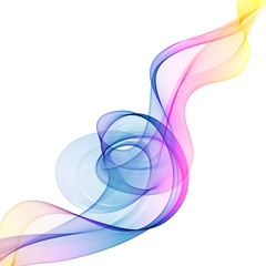 Vector multicolored vortex wave. Colorful abstract background.