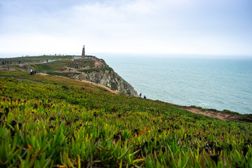 Fototapeta na wymiar The most western part of Europe with cross monument, Cabo da Roca, Portugal