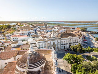 Faro city center by Ria Formosa, Algarve, Portugal