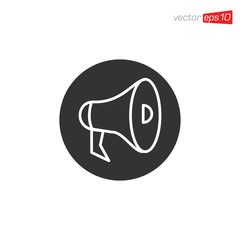 Megaphone or Loudspeaker Icon Design Vector