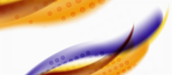 Line wave art illustration on light backdrop. Vector abstract design banner template. Business template