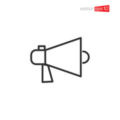 Megaphone or Loudspeaker Icon Design Vector