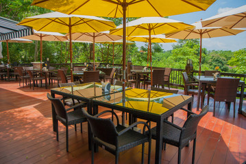 Table restaurant in the resort