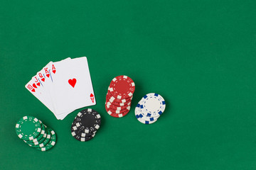 cards and poker chips