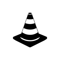 safety cone icon trendy flat design