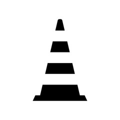 safety cone icon trendy flat design