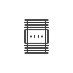 CPU cooler line icon. Microchip linear style sign for mobile concept and web design. Computer processor cooling system outline vector icon. Symbol, logo illustration. Vector graphics