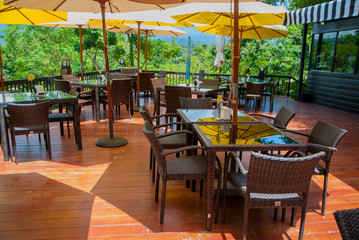 table in the resort, table in the cafe