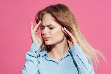 young woman with headache