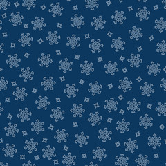 Seamless snowflakes background for winter and christmas design.