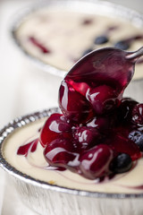 Blueberry pie fresh creamy cottage cheese dessert