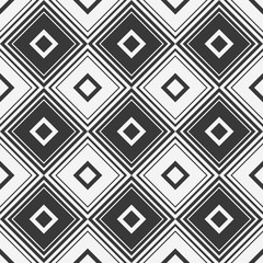 Seamless design texture. Black and white squares background template.