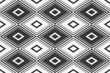 Seamless design texture. Black and white squares background template.