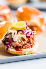 BBQ pulled pork sandwich