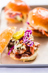BBQ pulled pork sandwich