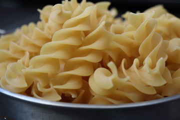 close up of Italian pasta 