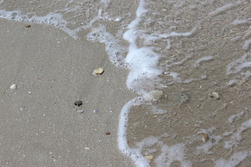 Calm waves on the shore