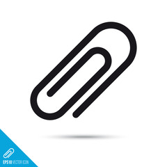 Obraz premium Paper clip UI symbol vector line icon
