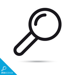 Magnifying glass, search UI symbol vector line icon