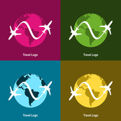 Creative Traveling Concept Logo Design Template