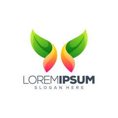 leaf logo design vector illustration