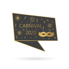 golden carnival party invitation- vector illustration