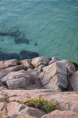 Crystal clear turquoise water in Sines, Portugal