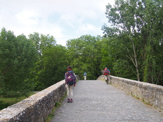 El Camino de Santiago or The Way of St.James, Journey from Larrasoana to Pamplona, French way, Spain