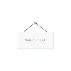 Realistic banner paper design isolated. Vector illustration