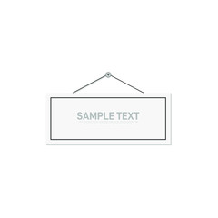 Realistic banner paper design isolated. Vector illustration