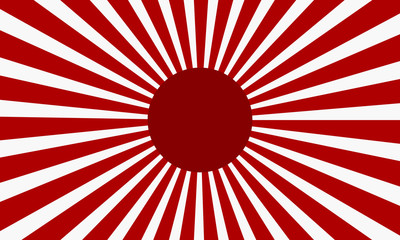 Abstract Background Cartoon Sunlight Japan Style. Vector Illustration