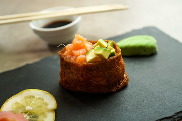 Sushi on a restaurant table