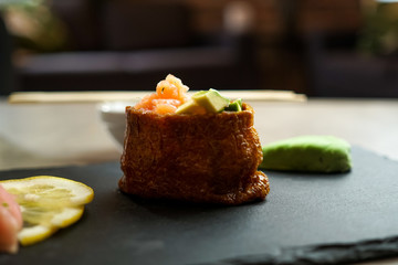 Sushi on a restaurant table