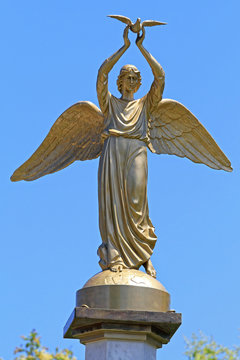 Winged Lady Holding Dove Greece