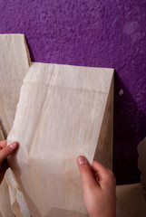 Removing the wallpaper working at Home