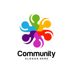 Community logo design inspiration vector template, Social relationship logo and icon, Adoption care logo concept, Icon symbol