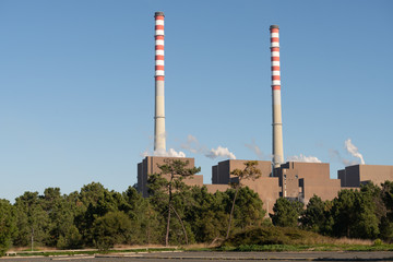 Fototapeta na wymiar Sines power station central on a sunny day, in Portugal