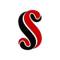 letter S for icon or logo design concept ready to use