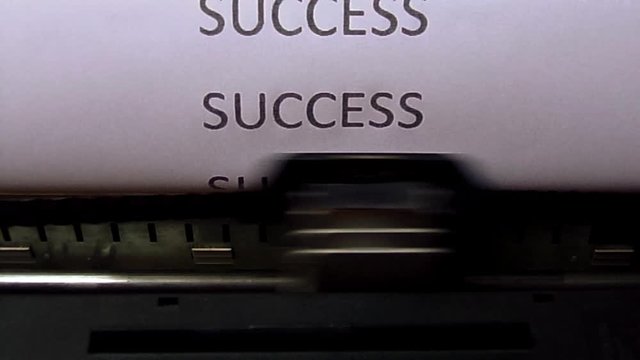 Dot Matrix Printer. Outdated old printer, working perfectly. Printing the word: Success.