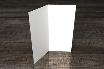 Leaflet/ brochure/ invitation mockup (2 x DL, 2 x 99x210 mm) - 3D rendering